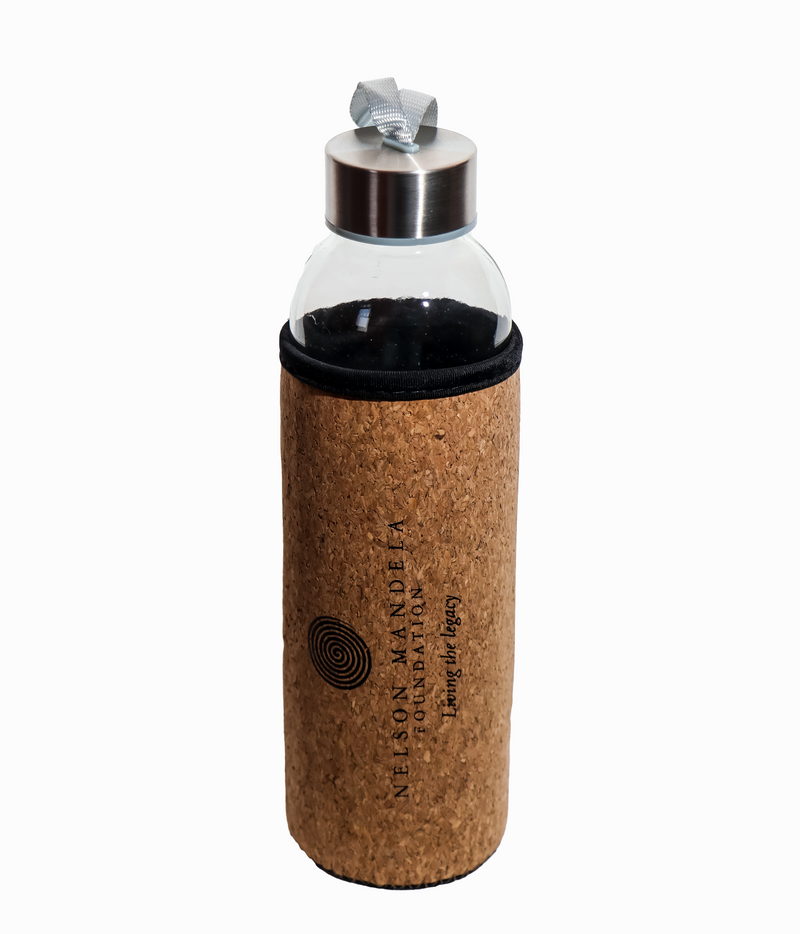 Nelson Mandela Foundation - Glass & Cork Water Bottle - 500ml